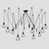 euroliteLED 10 Head Black LED Ceiling Light Creative Pulley