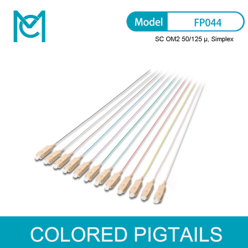 MC FO Pigtail Set 12 pcs SC MM OM2 50/125 Loose Buffer Color Code DIN IEC 304 2 m
