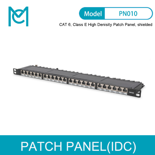 MC CAT 6 Patch Panel Unshielded 24-port RJ45 with Shutter 8P8C LSA 0.5U