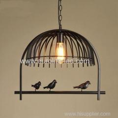 euroliteLED Single Head Bird Cage Chandelier Vintage Loft Metal Ceiling Lamp