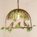 euroliteLED Single Head Bronze Traditional Birdcage Pendant Lighting Creative Chandelier Vintage Loft Metal Ceiling Lamp