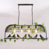 euroliteLED Four Head Black Traditional Birdcage Pendant Lighting Creative Chandelier Vintage Loft Metal Ceiling Lamp