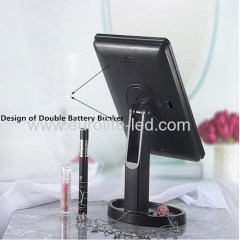 Led Cosmetic Mirror 16 LED Touch Storage Desktop Rotation Mirror Light