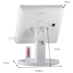 Led Cosmetic Mirror 22 LED Touch Storage Desktop Rotation Mirror Light