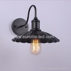 euroliteLED Vintage Industrial Retro Wall Light Sconce Modern Cage Wrought Iron Diameter 25CM Lotus Leaf Wall Lamp