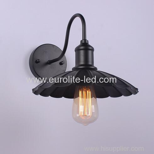 euroliteLED Vintage Industrial Retro Wall Light Sconce Modern Cage Wrought Iron Diameter 25CM Lotus Leaf Wall Lamp