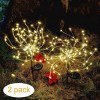 Led Solar Powered 120 Leds Firework Explode Holiday Courtyard Decoration Pin Lamp