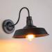 euroliteLED Wall Sconce Lighting Gooseneck Industrial Barn Lights Vintage Farmhouse Wall Lamp(Two layers Inner Black)