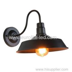 euroliteLED Wall Sconce Lighting Gooseneck Industrial Barn Lights Vintage Farmhouse Wall Lamp(Two layers Inner Black)