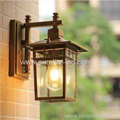 euroliteLED Bronze Outdoor Wall Sconce Wall Mounted Light Single Light Exterior Wall Lantern with Clear Glass