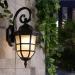 euroliteLED Aluminium Garden Light Outdoor Wall Lamp with Glass Lantern