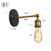 euroliteLED Industrial Vintage Wall Lamp Fixture Simplicity Arm Swing Wall Lights(Model 1)