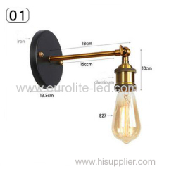 euroliteLED Industrial Vintage Wall Lamp Fixture Simplicity Arm Swing Wall Lights(Model 1)