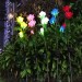 Led Solar Powered Three Roses Outdoor Plug Street Garden Decoration Light