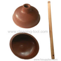 Wooden handle sink plunger Toilet Drai Unblock Plunger