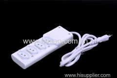 3 Gangs Brazil round power strip