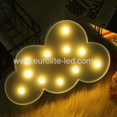 Led Plastic Cloud 11LED Warm white Room Kids Decoration Night Light