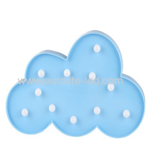 Led Plastic Cloud 11LED Warm white Room Kids Decoration Night Light