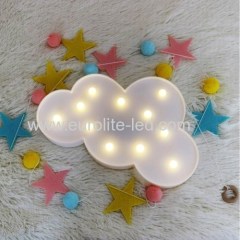 Led Plastic Cloud 11LED Warm white Room Kids Decoration Night Light