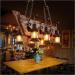 euroliteLED Novely Pendant Light Iron Glass Wood LOFT Retro Industrial Chandeliers(Ladder Shape)