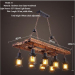 euroliteLED Novely Pendant Light Iron Glass Wood LOFT Retro Industrial Chandeliers(Ladder Shape)