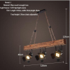 euroliteLED Novely Pendant Light Iron Glass Wood LOFT Retro Industrial Chandeliers(Stripe Shape)