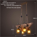 euroliteLED Novely Pendant Light Iron Glass Wood LOFT Retro Industrial Chandeliers(Semicircle Shape)