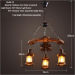 euroliteLED Novely Pendant Light Iron Glass Wood LOFT Retro Industrial Chandeliers(Anchor Shape)