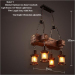 euroliteLED Novely Pendant Light Iron Glass Wood LOFT Retro Industrial Chandeliers(Keel Shape)