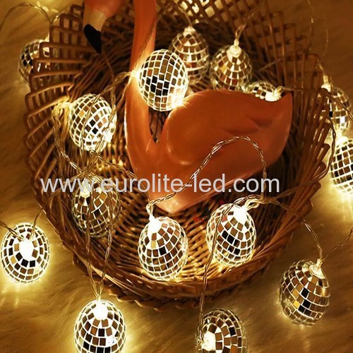 Led Mirror Ball String USB 3m 20Leds Romantic Fashion Party Holiday Stage Decoration Night Light