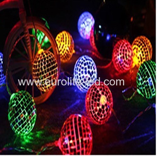 Led Solar PoweredMirror Ball String Romantic Fashion Party Holiday Stage Decoration Night Light