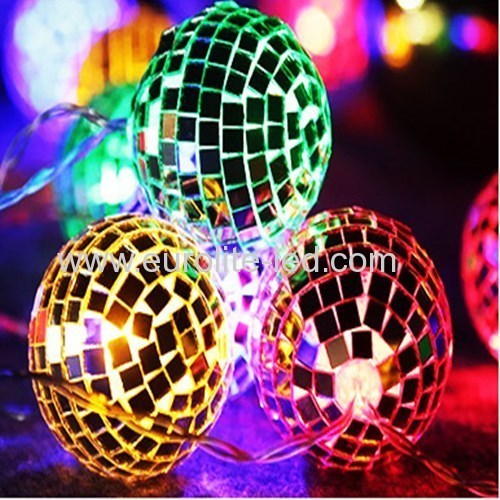Led Solar PoweredMirror Ball String Romantic Fashion Party Holiday Stage Decoration Night Light