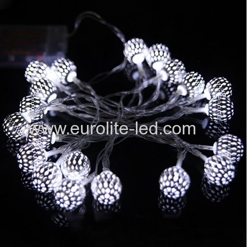 Led Solar PoweredHollow Out Morocco Ball Romantic 8 Modes Holiday Room Decoration Night Light