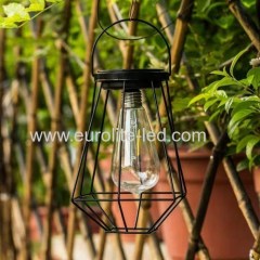 Led Solar Powered Diamond Iron Outdoor Garden Decoration Hand Lamp