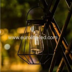 Led Solar Powered Diamond Iron Outdoor Garden Decoration Hand Lamp