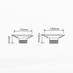 euroliteLED 5W 15W 20W COB LED Downlight 3000K-6500K IP20 Multi-color Optional