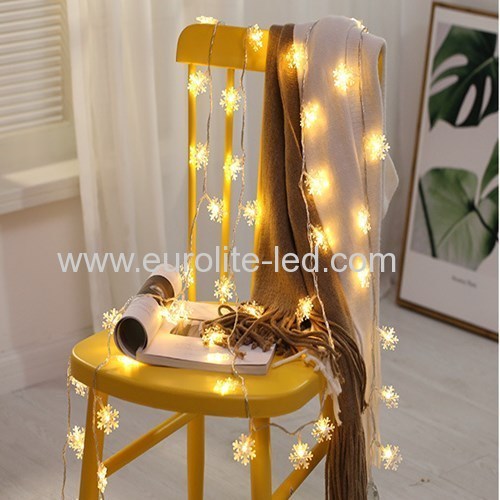 Led Snow String Battery Outdoor Holiday Christmas Party Decoration Night Light