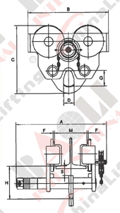 TROLLEY F TYPE GEARED (DOUBLE BEAM) 01277A 01278A 01279A 01280A 01270A 01269A