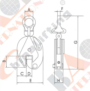 VERTICAL LIFTING CLAMP - QC-A TYPE 01718 01719