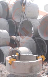 CONCRETE PIPE LIFTING GEAR ASSEMBLY