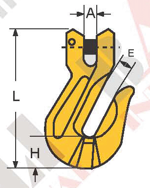 G80 CLEVIS GRAB HOOK WITH WINGS