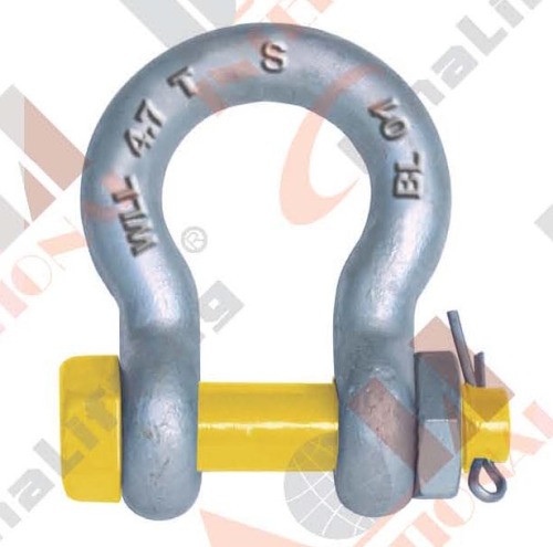 GRADE S BOW SHACKLE WITH SAFETY PINS AS2741 20968 20969 20970 20971 20972