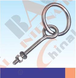 S.S. WELDED EYE BOLT WITH RING WASHER AND NUT AISI:304 or 316