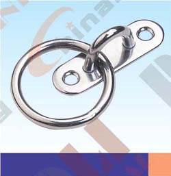 S.S. OVAL EYE PLATE WITH RING AISI: 304 or 316
