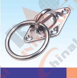 S.S. DIAMOND EYE PLATE WITH RING AISI: 304 or 316