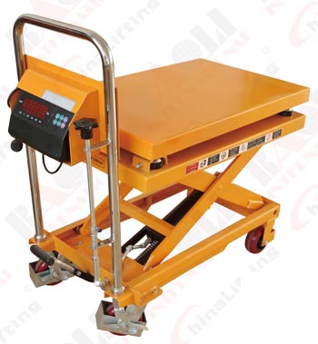 HAND-HYDRAULIC TABLE TRUCK WITH SCALE
