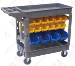 MOBILE SIDED STORAGE BUCKET HANGING SERVICE CARTS