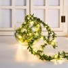 Led Solar Powered Green Leaves String 10m 20leds Fairy Room Holiday Wedding Decoration Night Light