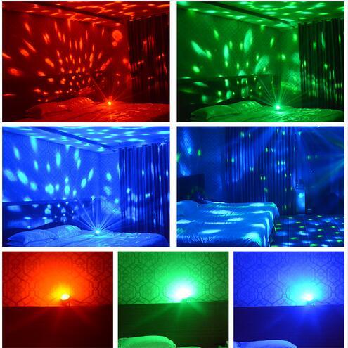 euroliteLED Mini Dj Disco Ball Party Stage Lights 7 Colors Remote Control Sound Activated(for Britain)