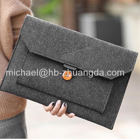 Fashion Wool Felt Laptop Sleeve Bag Notebook Handbag